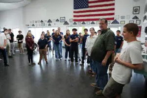 Blue Hills Customs group photo at Factory Five headquarters