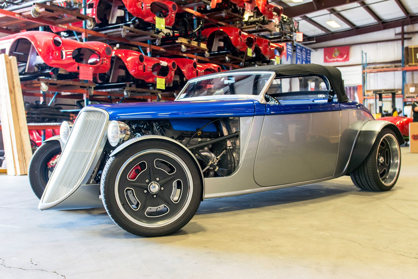 Factory Five Dir. of Engineering Jesper I. drives his ’33 daily to work.
