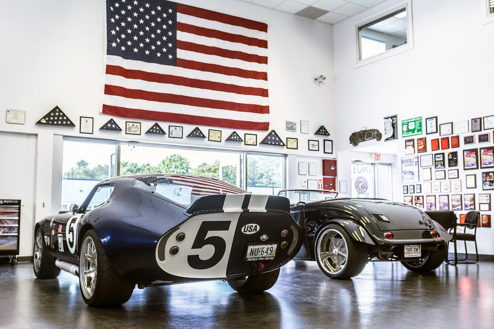 Christian Rowell from High Octane Image captured this cool shot of two iconic American cars paying homage.