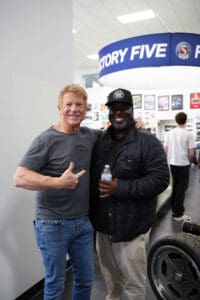 Blue Hills Customs founder at Factory Five headquarters